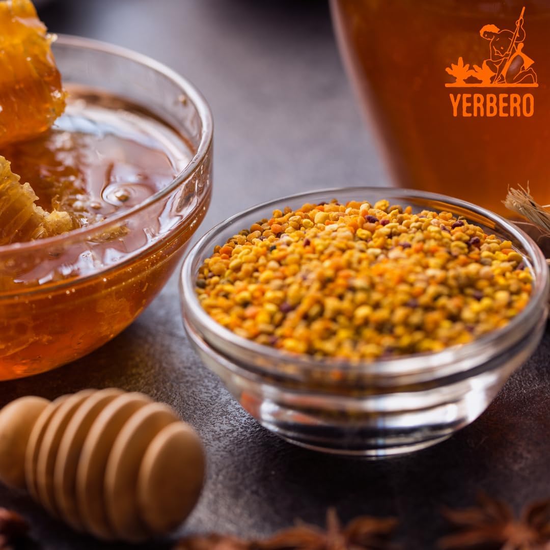 Yerbero - Premium Bee Pollen Granules 10 Oz (283g) | 100% Natural Pure Bee Pollen Raw Sweet Rich Flavor | Polen de Abeja 100% Natural.