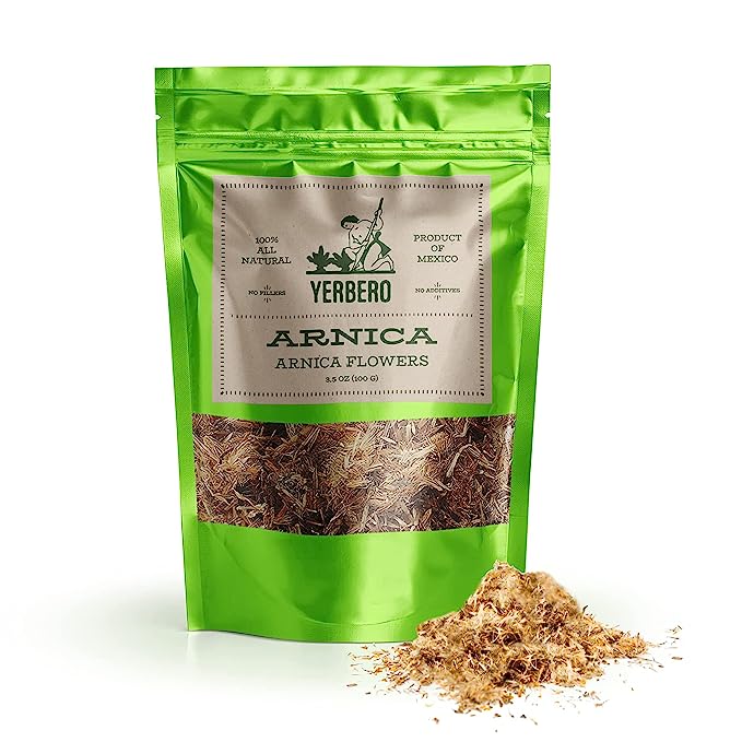 Yerbero - Te de Arnica 3.5 oz (100gr) Herbal Tea (Arnica Flowers Dried). Stand Up Resealable Bag Crafted By Nature100% All Natural Fresh Tea