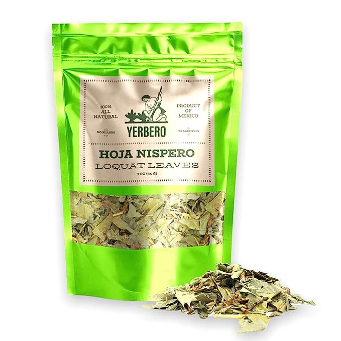 Yerbero - Te Herbal Hojas De Nispero 2oz (58gr) Herbal Tea (Loquat Leaves Tea)