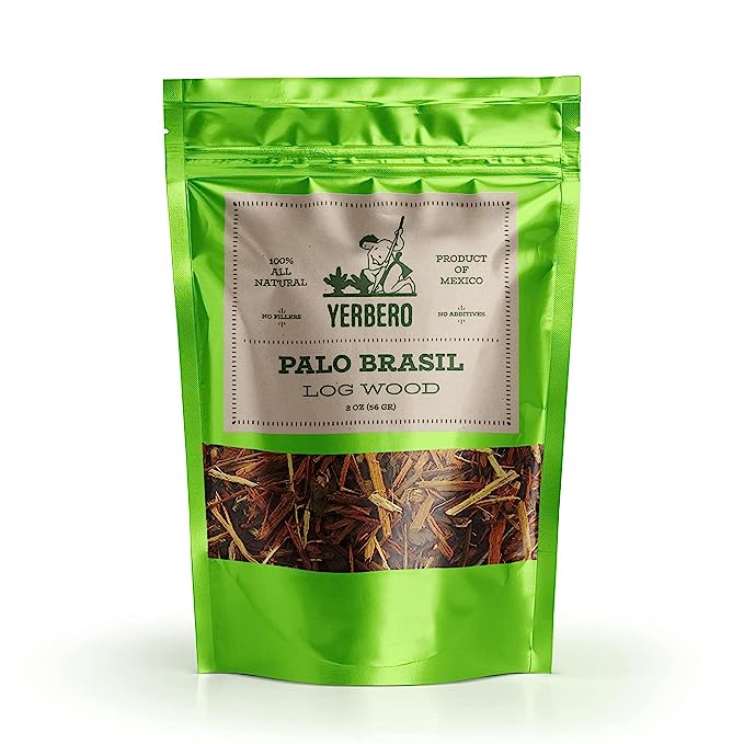 Yerbero Palo de Brasil Herbal Tea Log Wood 2oz. Stand Up Pouch Res