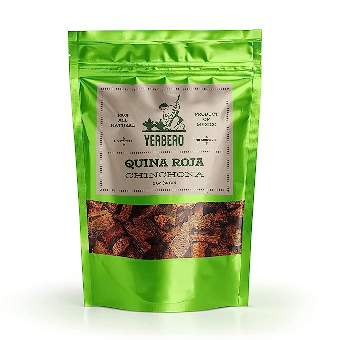 Yerbero - Quina Roja 2 oz (56gr) Herbal Tea (Red Cinchona Bark, Red Quina)