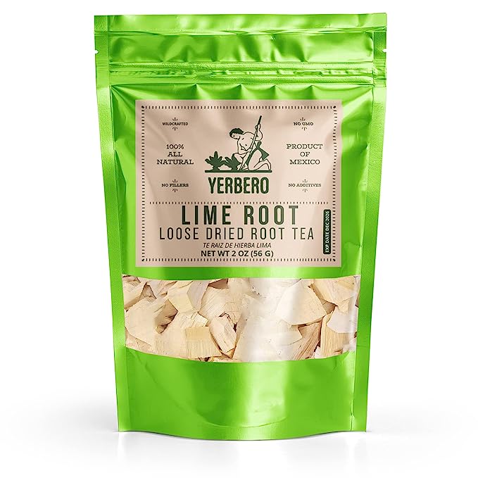 Yerbero - Premium Loose Lime Root Tea 2 oz (58gr) | Raiz De Lima Te Herbal | Makes 30+ Cups | Citrus aurantiifolia Root |