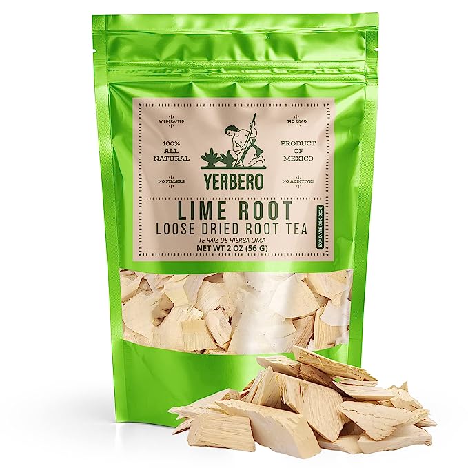 Yerbero - Premium Loose Lime Root Tea 2 oz (58gr) | Raiz De Lima Te Herbal | Makes 30+ Cups | Citrus aurantiifolia Root |