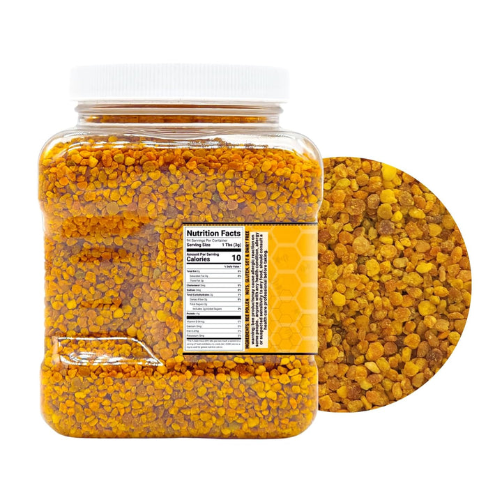 Yerbero - Premium Bee Pollen Granules 10 Oz (283g) | 100% Natural Pure Bee Pollen Raw Sweet Rich Flavor | Polen de Abeja 100% Natural.