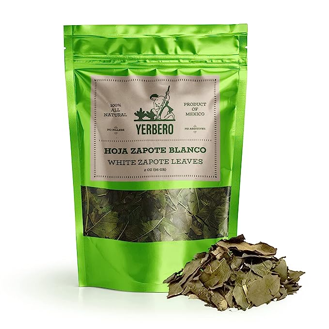 Yerbero - Hoja De Zapote Blanco Herbal Tea 2 oz (56gr) White Zapote Leaves