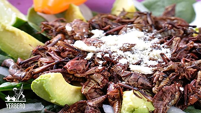 Yerbero - Fresh Chapulines Sabor Natural From Oaxaca 3.5oz (100gr) | All Natural Toasted Grasshoppers With Lime,