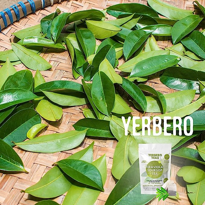 Yerbero - Te Hoja De Guanabana 5oz (140gr) Graviola Leaf - Whole Soursop Leaves, Stand Alone Resealable Bag