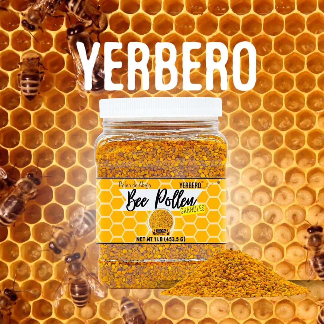 Yerbero - Premium Bee Pollen Granules 3.5 oz (100 G) | 100% Natural Bee Pollen, Polen de Abeja 100% Natural |Pure Natural Bee Pollen | Wildcrafted.