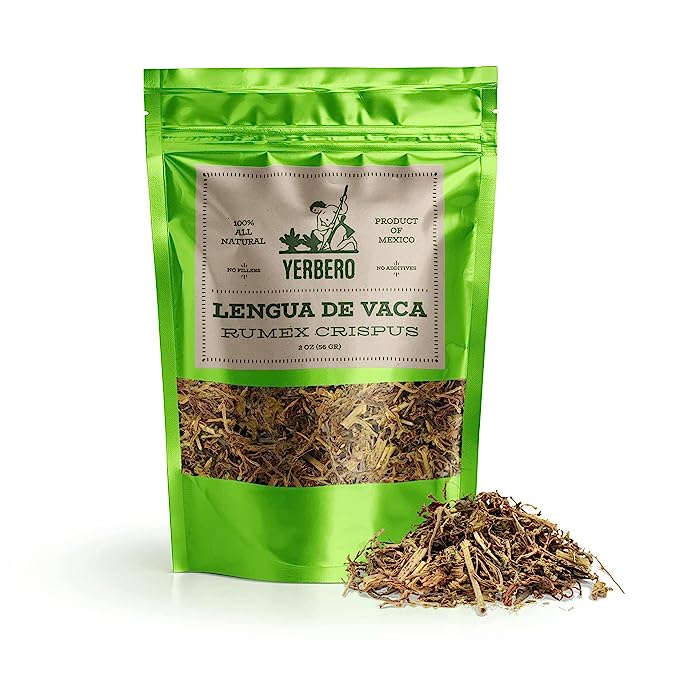 Yerbero - Te Herbal Lengua de Vaca 2 oz (56gr) Lengua De Suegra, Yellowdock Herbal Tea (Rumex Crispus)