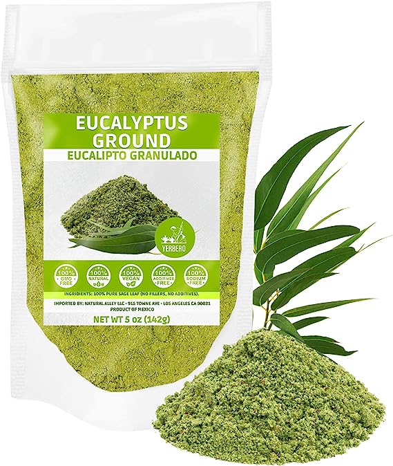 Yerbero - Premium Eucalyptus Leaves Grounded 5 oz (142g) | Polvo de Hoja de Eucalipto |100% Pure Leaf, No Fillers